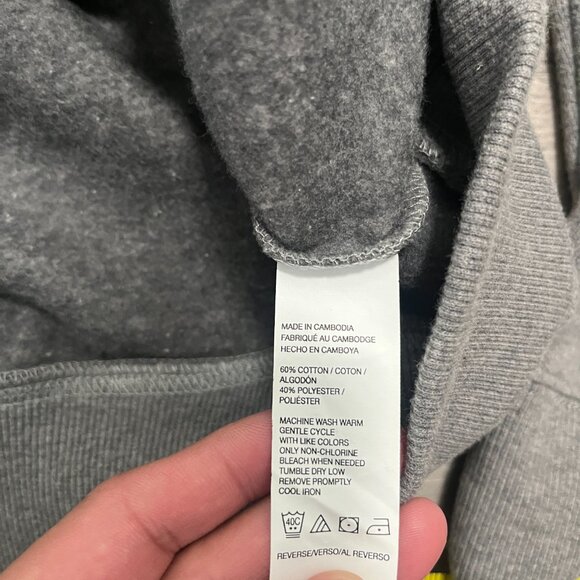 3/$20 Arrow Grey quarter zip mock neck long sleeve sweater Sz S Size Small - Picture 7 of 7